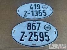 Two German License Plates