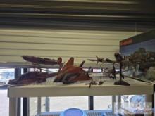 (5) Wooden Model Airplanes and (1) Helicopter
