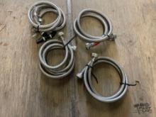 (4) Braided Stainless Steel Hoses