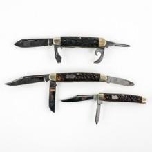 3 Vintage Kutmaster Pocket Knives