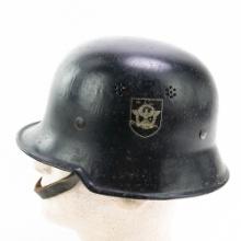 WWII German Fire-Police Double Decal M-34 Helmet