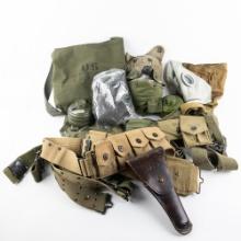 Large WWI WWII & More US Combat Gear Lot