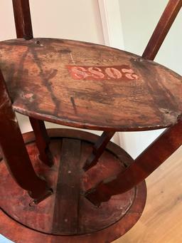NICE Vintage Hand Crafted 2-Tier Wooden Side Table