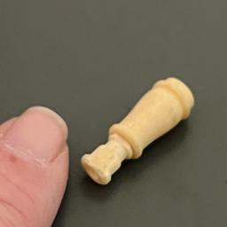 Vintage Miniature 1" Bone Parascope with Lord's Prayer Inside - So Cool!
