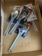 4 new adjustable wrenches