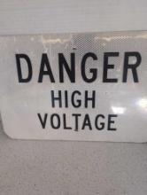 Danger High Voltage metal sign