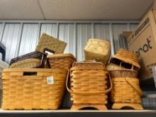 approximately 13 storage woven baskets