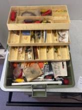Tacklebox with fishing lures, etc.