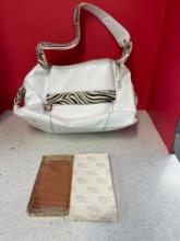 Faux Ostrich and zebra purse and whiting and Davis gold mesh eyeglass case inbox
