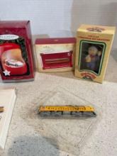 Hallmark, Longaberger, Cabage Patch Kids and Watkins Christmas Decorations and cookie molds along