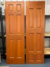 pair of 24 inch solid wood panel doors cherry