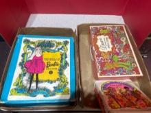 2 vintage 1960s Barbie doll cases with accessories
