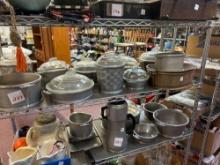large lot of Hammered aluminum cookware