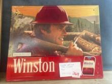 Winston embossed steel cigarette sign