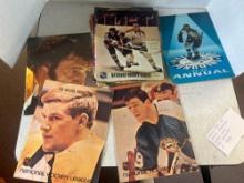 mostly 1970 and 1971 hockey magazines, hockey world NHL magazines 13 total