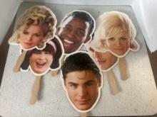 6 hairspray movie character hand fan faces