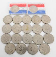 21 Various President Eisenhower One Dollar Coins