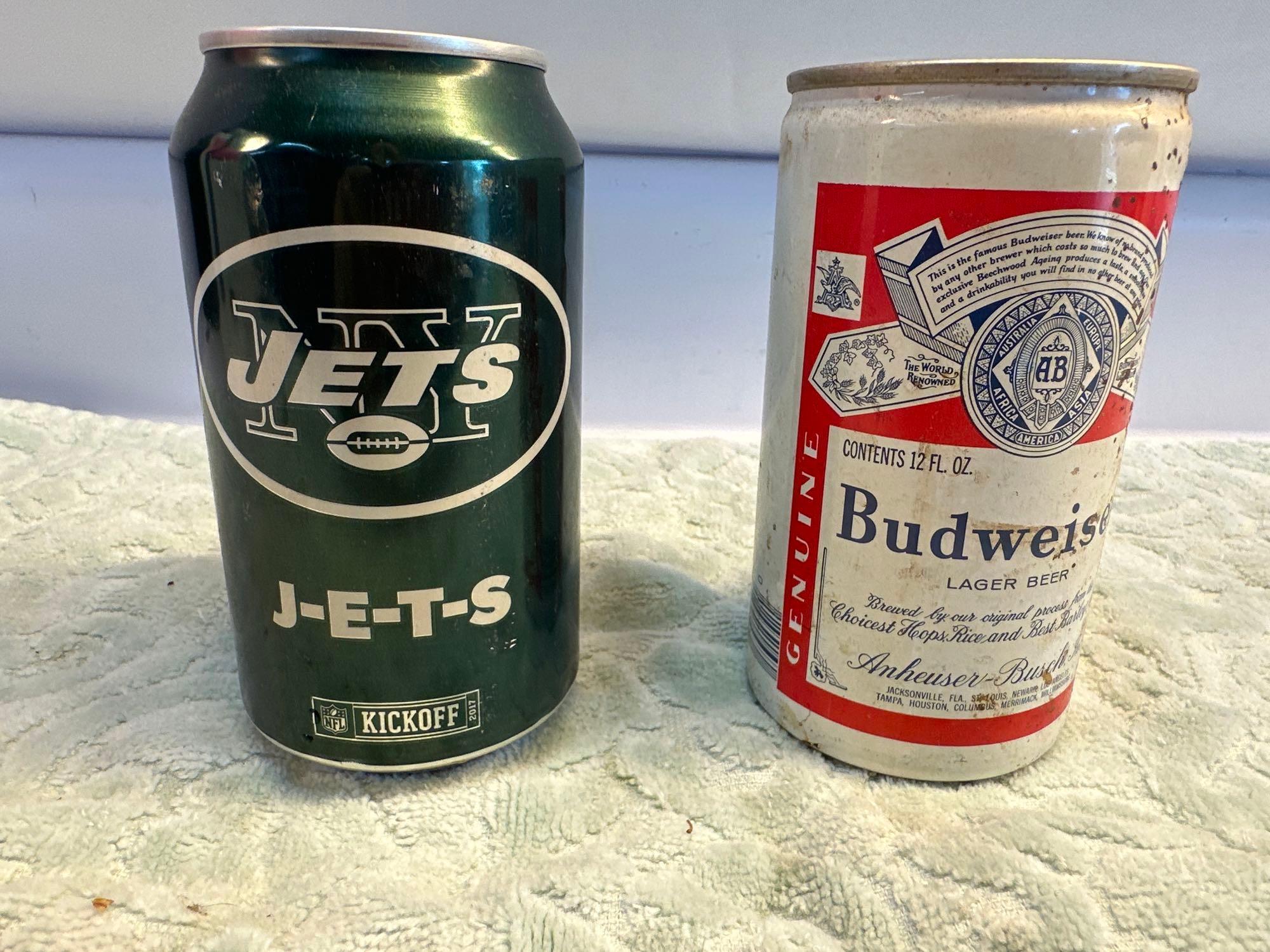 Vintage Budweiser, Bud light , Football Team Cans