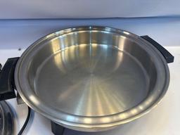 Liquid Core Stainless Steel Electric Skillet With Lid