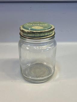 Vintage Vaseline Pure Petroleum Jelly Jar With Lid