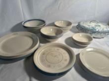 Dinner Plates, Salad Plates, Mixing Bowls, Salad Bowls Lot ,Antique Asiatic Covered Serving Dish