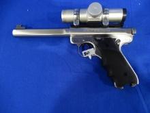 RUGER .22 LR AUTO MOD: MARK II TARGET W/TASCO ACCU DOT S/N: 218-47210