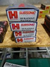 HORNADY SUBSONIC 300 BLACKOUT 190GR SUB-X 20/BOX (X4)