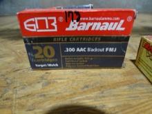 BARNAUL .300 AAC BLACKOUT 145GR FMJ 20/BOX (X4)
