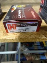 BOX OF HORNADY SUPER FORMANCE VARMIT 22-250 35GR NTX