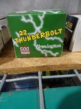 BOX OF REMINGTON .22 THUNDERBOLT HIGH VELOCITY 22 LR ROUND NOSE 500 RDS