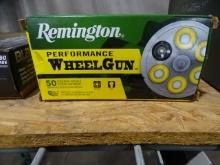 BOX OF REMINGTON PERFORMANCE WHEEL GUN .357 MAGNUM 158GR LD SWC