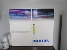 Phillips Bulb Cabinet and Bulbs (has key)