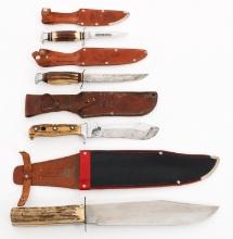 STAG HORN FIXED BLADE KNIVES