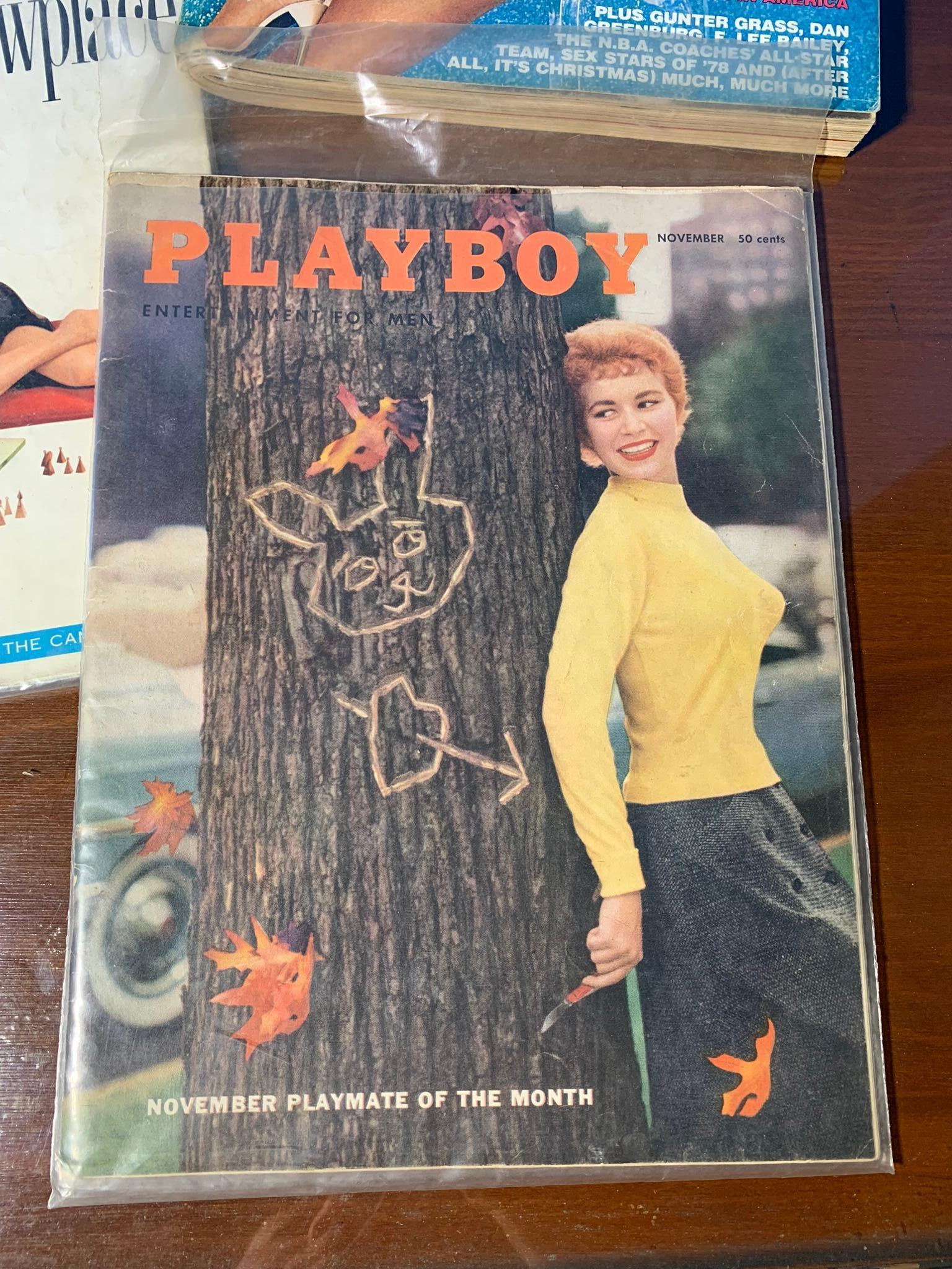 Group of Early Vintage Playboy Magazines '50s, '70s & '80s
