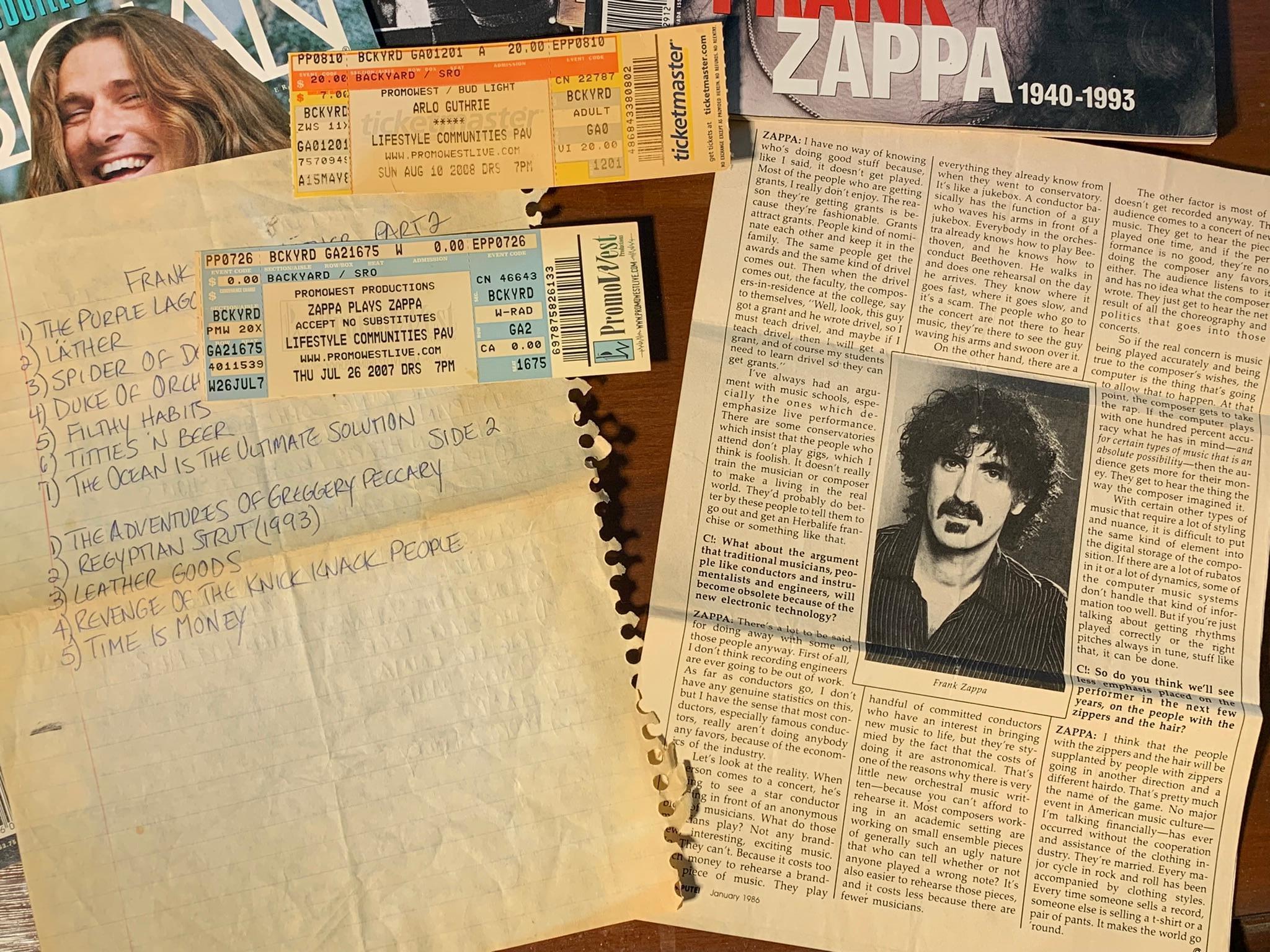 Large Group of Frank Zappa Memorabilia