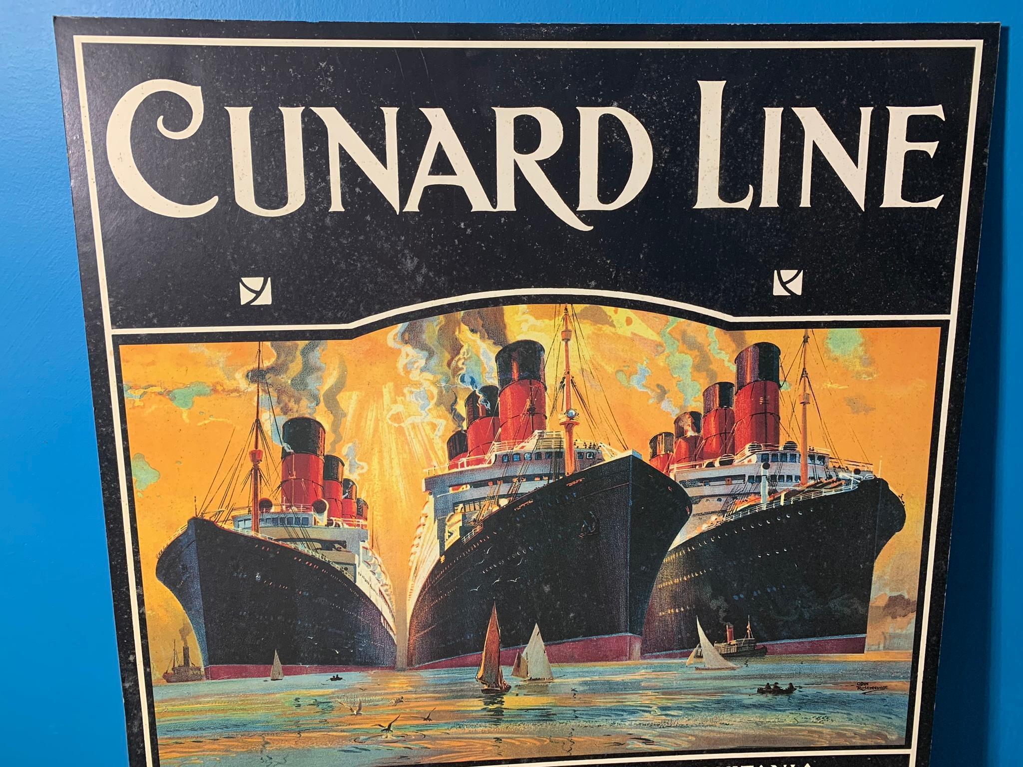 Cunard Line Print on Foam Board