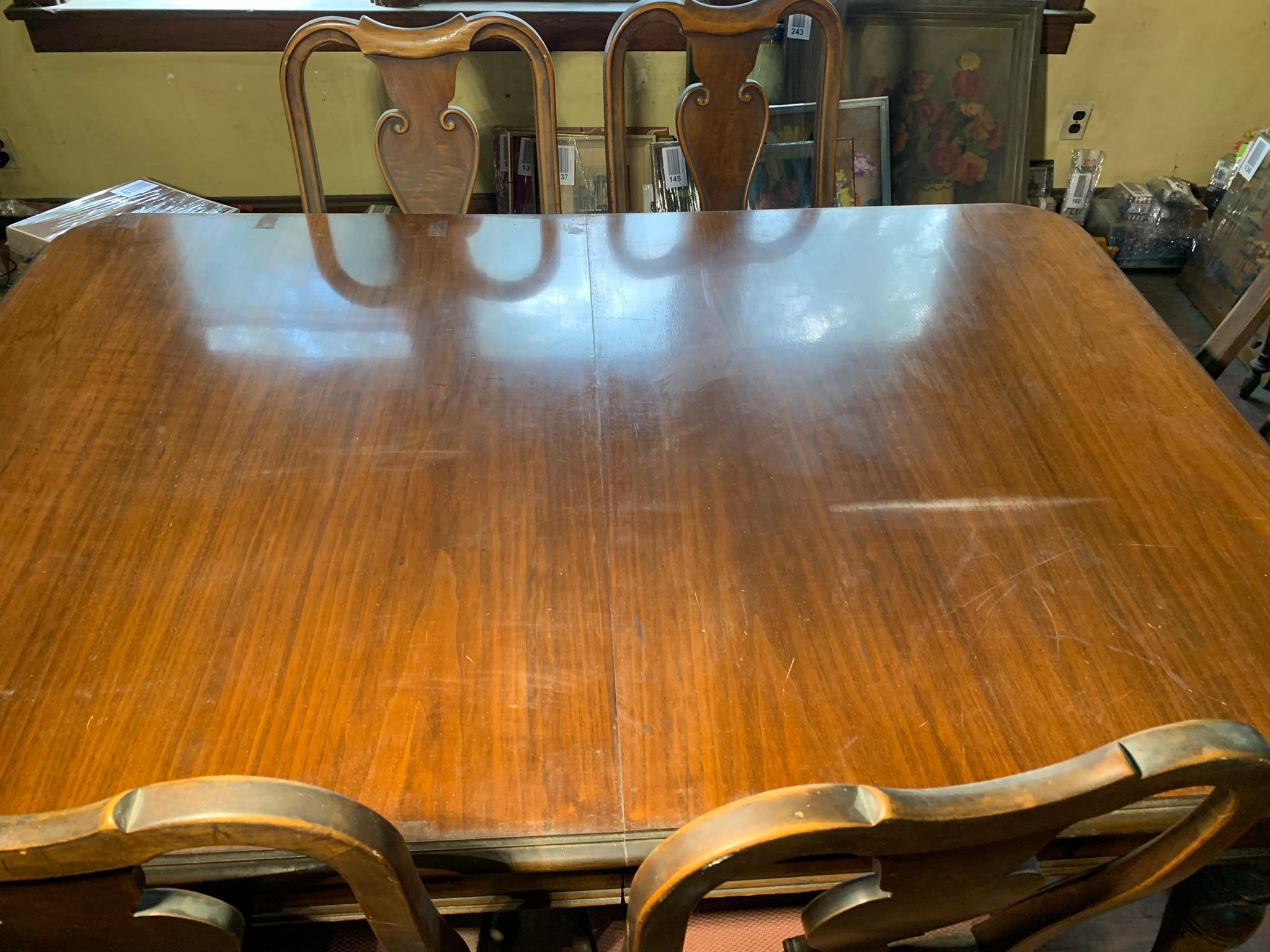 Antique Dining Table, Buffet & Secretary