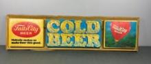 Vintage Falls City Beer Advertising Plastic Molded Sign