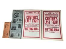 1925 and 1926 'Custer's Last Fight' Movie Posters and Flyers.