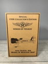 Wings of Texaco Die-Cast metal coin bank; 1930 Travel Air Model R Mystery Ship Special Edition