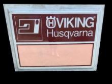 Vintage Viking Husqvarna Molded Plastic Sign