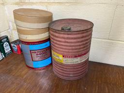 Assorted Open Powder Containers