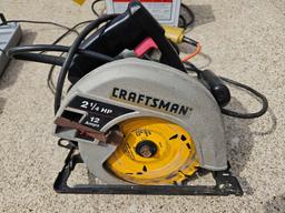 10/50 Amp Starter/Charger, Craftsman Circular Saw, & Corded Drill