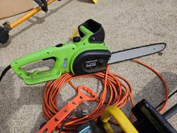 2 Electric Chainsaws & Electrical Cord