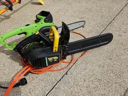 2 Electric Chainsaws & Electrical Cord