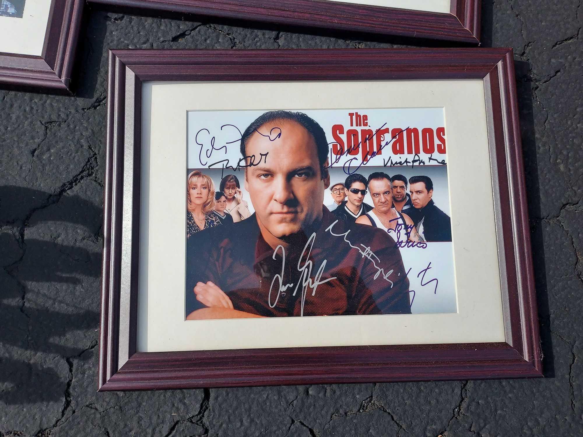 Signed Framed Movie Pictures - Sopranos Cast, The Godfather, GoodFellas, Wise Guys, & Chariot