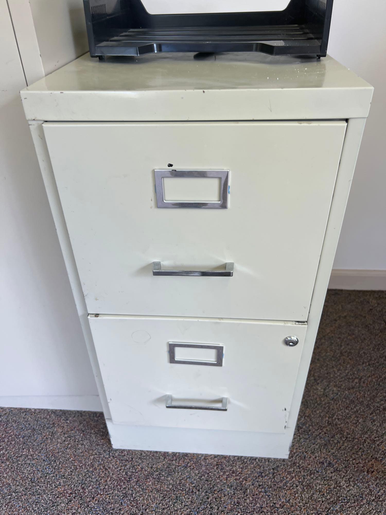 Metal Shelf and Crafting Items, File Cabinet