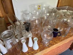 Glass Vases, Trays, Decor