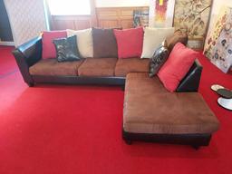 Faux Leather Sectional Couch