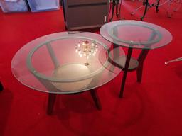 Round Glass Top Stand & End Table